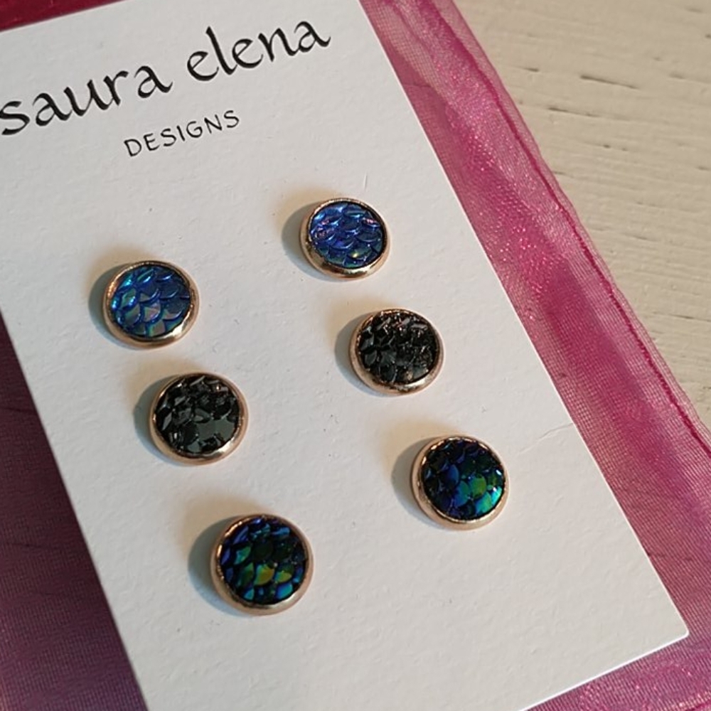 3 pack mermaid earrings